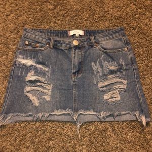 Signature 8 Jean Skirt